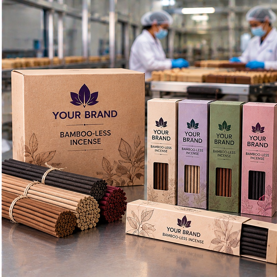 Bamboo-Less Incense Private Label and Wholesale Supply